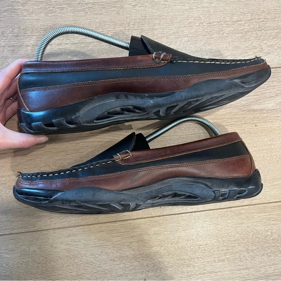 Allen Edmonds Men’s Boulder Black Brown Slip On Loafer Colorblock Size 10 - Picture 3 of 9